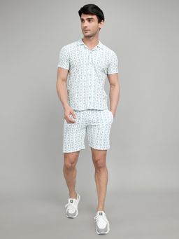 Monte Carlo - Men Regular Fit Geometric Print Co-Ord Set