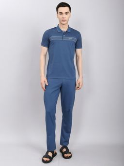 Monte Carlo - By Men Regular Fit Solid Half Sleeve Round Neck Co-Ord Set