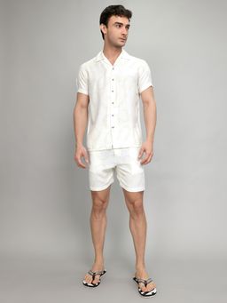 Monte Carlo - Men Regular Fit Half Sleeve Printed Collar Co-Ord Set