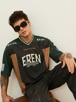 The Souled Store - Official Attack On Titan: Eren Yeager Men Oversized T-Shirt