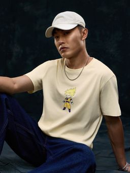 The Souled Store - Official Dragon Ball Z: Chibi Goku Men Relaxed Fit T-Shirt