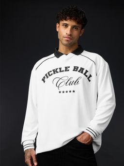 The Souled Store - Oversized Pickle Ball Men Oversized Polo T-Shirt