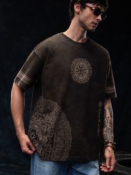 The Souled Store - Tibetan Tales: Mandala Thangka Men Oversized T-Shirt