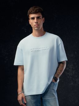The Souled Store - Oversized T-Shirt: Icy Whisper Men Oversized T-Shirt