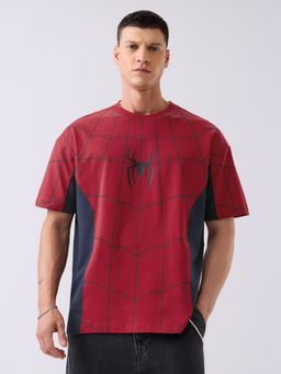 The Souled Store - Official Spider-Man: Scarlet Spider Men Oversized T-Shirt