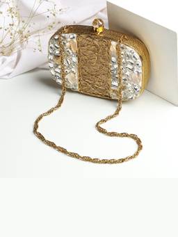 HOUSE OF WEBHIN - Serena Golden Clutch Bag