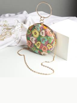 HOUSE OF WEBHIN - Harini Green Clutch Bag