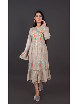 Zolo Label - Dazzling Dove Grey Midi Dress