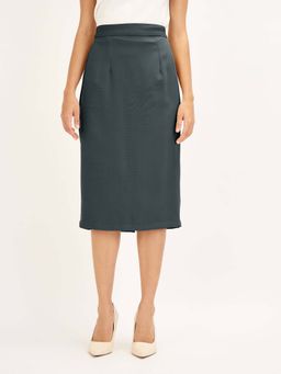 SALT Attire - Grey Solid Regular Skirt