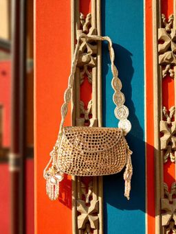 Tash Bags - Glass Mosiac Brass Rose Gold Tone Handbag