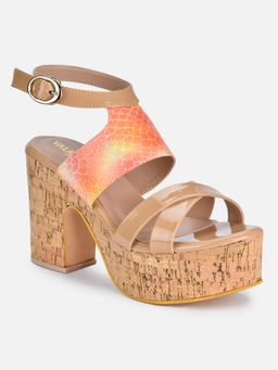 VALIOSAA - Brown Animal Print Heels