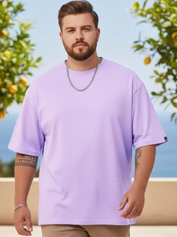 Bewakoof - Heavy Duty 1.0 Men's Purple Oversized Plus Size T-shirt