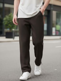 Bewakoof - Heavy Duty 1.0 Men's Chocolate Brown Textured Oversized Parachute Pants