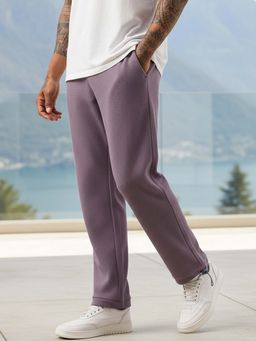 Bewakoof - Heavy Duty 1.0 Men's Purple Textured Oversized Parachute Pants