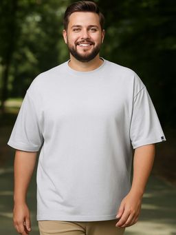 Bewakoof - Heavy Duty 1.0 Men's Vapour Blue Oversized Plus Size T-shirt