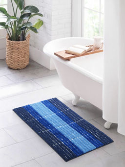 OBSESSIONS - Quick Dry & Anti skid Bathmat, Blue
