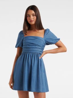 Forever New - Liana Denim Ruched Mini Dress
