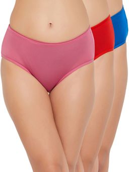 Clovia - Modal Medium waist Outer Elastic Hipster Panty (Pack of 3)