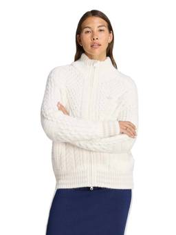 adidas Originals - Women Cable Knit Firebird Track Cardigan-White
