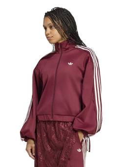 adidas Originals - Women Lace Oversized Archive Track Jacket-Maroon