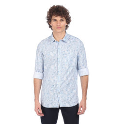 Arrow - Sports Men Light Blue Spread Collar Printed Casual Shirt