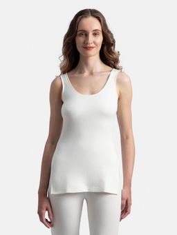 Jockey - 2547 Women Super Warm Combed Cotton Rich Brushed Thermal Tank Top - Off White
