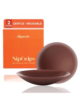 Nippetals - Nipgrips No-Glue Nipple Covers Brown (Pack of 2)