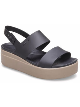 Crocs - Women Brooklyn Low Wedge Black Sandals