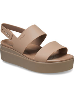 Crocs - Women Brooklyn Low Wedge Tan Sandals