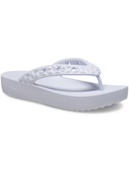 Crocs - Women Classic Flatform Geo Flipflops Grey
