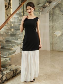 AAREIN - Black Mesh Maxi Dress