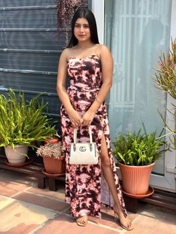 Tandul - Women Multi-Color Tie & Dye Maxi Dress