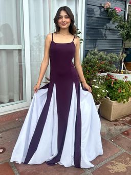 Tandul - Women Wine Long Flared Maxi Dress