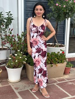 Tandul - Women Floral Printed Long Maxi Dress