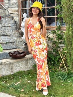 Tandul - Stunning Multi-Color Floral Printed Maxi Dress