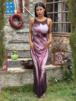 Tandul - Casual Body Printed Maxi Dress