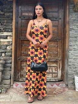 Tandul - Women Vibrant Floral Printed Maxi Dress