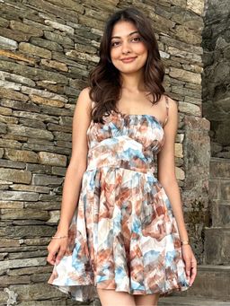 Tandul - Women Multi-Color Printed Flared Mini Dress