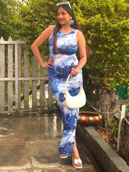 Tandul - Women Blue Printed Maxi Dress