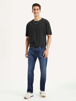 Levi's - Men's 505 Blue Regular Fit Mid Rise Jeans