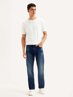 Levi's - Men's 513 Navy Blue Slim Fit Mid Rise Jeans