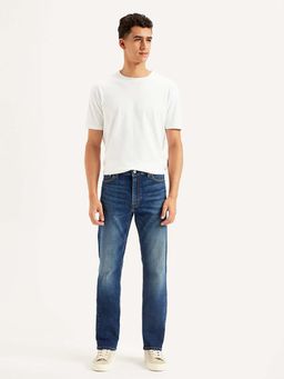 Levi's - Men's 513 Navy Blue Slim Fit Mid Rise Jeans