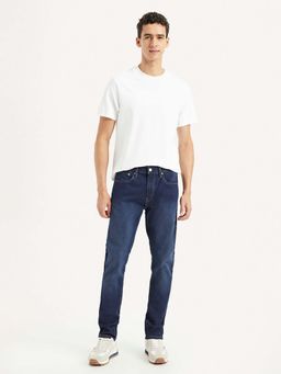 Levi's - Men's 512 Dark Blue Slim Fit Mid Rise Jeans