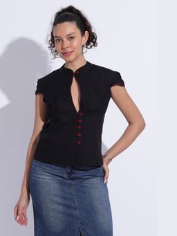 Maba India - Black Cotton Top