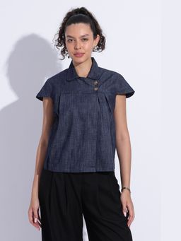 Maba India - Indigo Denim Cap Sleeves Top