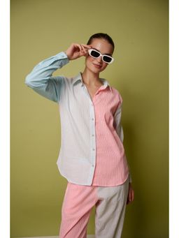 Blanche by Rashika - Multi-Color Cotton Candy Colorblock Co-Ord Set