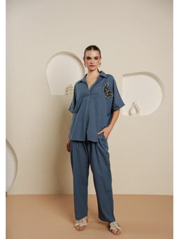 Blanche by Rashika - Indigo Flutter Co-Ord Set