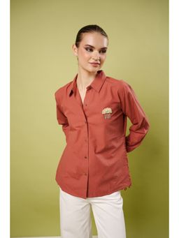 Blanche by Rashika - Rust Poppy Drama Shirt