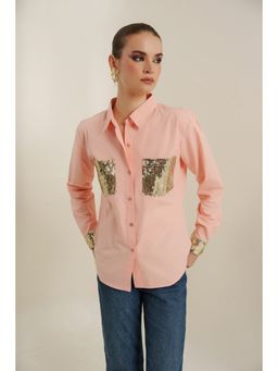 Blanche by Rashika - Pink Enchanted Stardust Sequin Shirt
