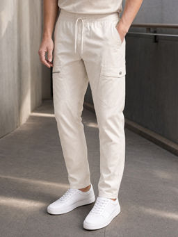 Nobero - Men Voyager Cargo Pant - White